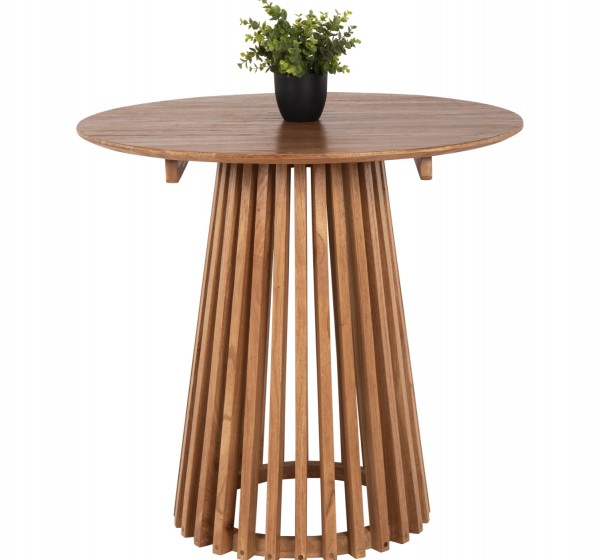 ΤΡΑΠΕΖΙ ΤΡΑΠΕΖΑΡΙΑΣ ΣΤΡΟΓΓΥΛΟ FRANTZ HM9832.11 ΜΑΣΙΦ ΞΥΛΟ MINDI ΣΕ ΦΥΣΙΚΟ Φ80X75Υεκ.