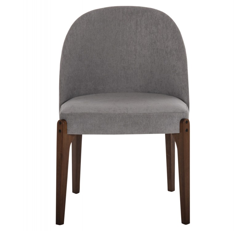 ΚΑΡΕΚΛΑ ΤΡΑΠΕΖΑΡΙΑΣ RAMMER HM9744.01 RUBBERWOOD ΣΕ ΚΑΡΥΔΙ-ΓΚΡΙ ΥΦΑΣΜΑ 57x55x86Υεκ.