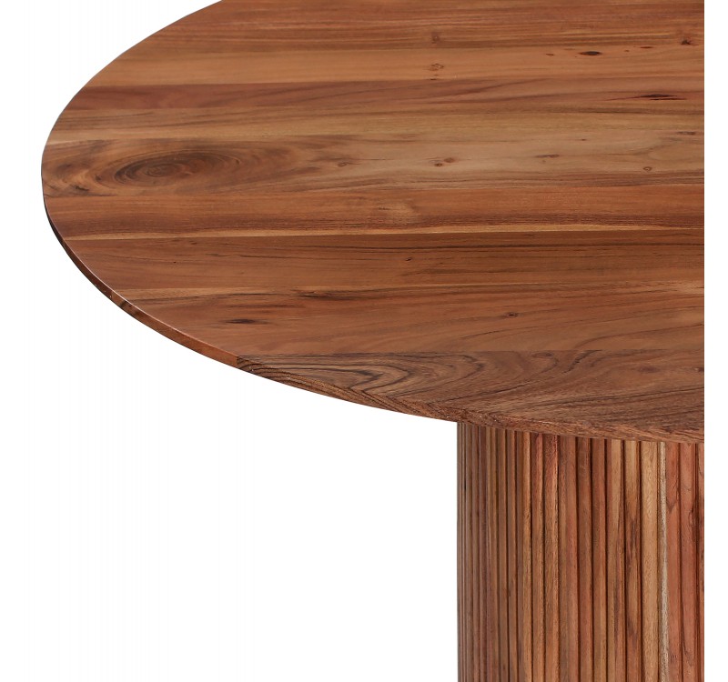 ΤΡΑΠΕΖΙ ΤΡΑΠΕΖΑΡΙΑΣ ΣΤΡΟΓΓΥΛΟ GROOT HM9684 ΜΑΣΙΦ ΞΥΛΟ ΑΚΑΚΙΑΣ ΣΕ ΦΥΣΙΚΟ Φ120x79Υεκ