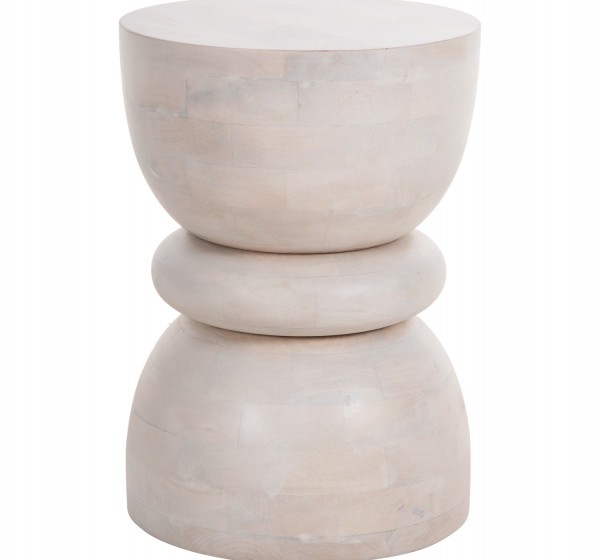 ΣΚΑΜΠΟ ΣΤΡΟΓΓΥΛΟ COIL HM9703 ΜΑΣΙΦ MANGO ΣΕ ΛΕΥΚΟ ΧΡΩΜΑ Φ35x51Υ εκ.