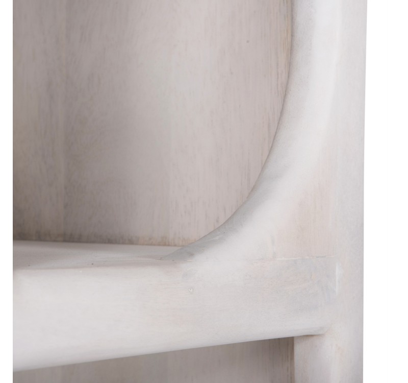 ΡΑΦΙΕΡΑ ΚΟΜΜΟ HANDYR HM9706 ΜΑΣΙΦ ΞΥΛΟ MANGO ΣΕ ΛΕΥΚΟ ΧΡΩΜΑ 60x35x120Υεκ.