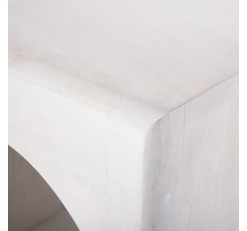 ΡΑΦΙΕΡΑ ΚΟΜΜΟ HANDYR HM9706 ΜΑΣΙΦ ΞΥΛΟ MANGO ΣΕ ΛΕΥΚΟ ΧΡΩΜΑ 60x35x120Υεκ.