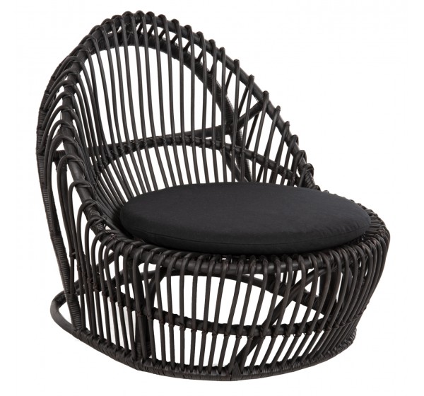 ΠΟΛΥΘΡΟΝΑ ENTROPY HM9840.03 ΜΑΥΡΟ RATTAN ΜΕ ΜΑΞΙΛΑΡΙ-ΜΑΥΡΟ 80x97x85Υεκ.