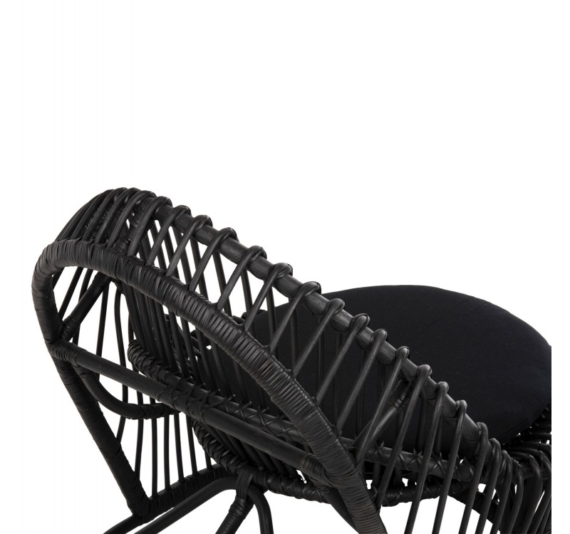 ΠΟΛΥΘΡΟΝΑ ENTROPY HM9840.03 ΦΥΣΙΚΟ RATTAN ΜΕ ΜΑΞΙΛΑΡΙ-ΜΑΥΡΟ 80x97x85Υεκ.