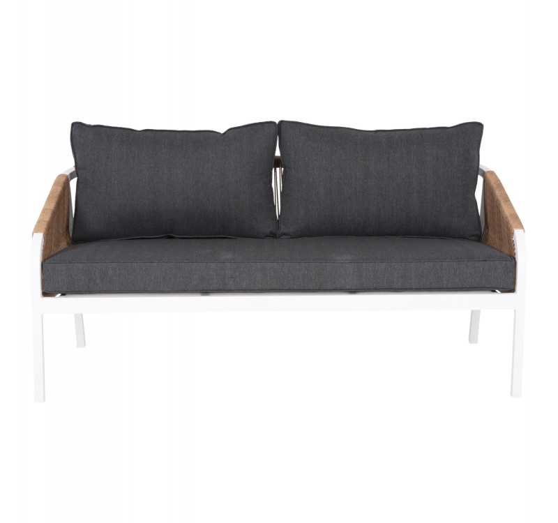 ΚΑΝΑΠΕΣ ΕΞ.ΧΩΡΟΥ 3ΘΕΣΙΟΣ MAERLY HM6055.01 ΑΛΟΥΜΙΝΙΟ ΛΕΥΚΟ-ΣΧΟΙΝΙ-ΑΝΘΡΑΚΙ ΜΑΞΙΛΑΡΙΑ