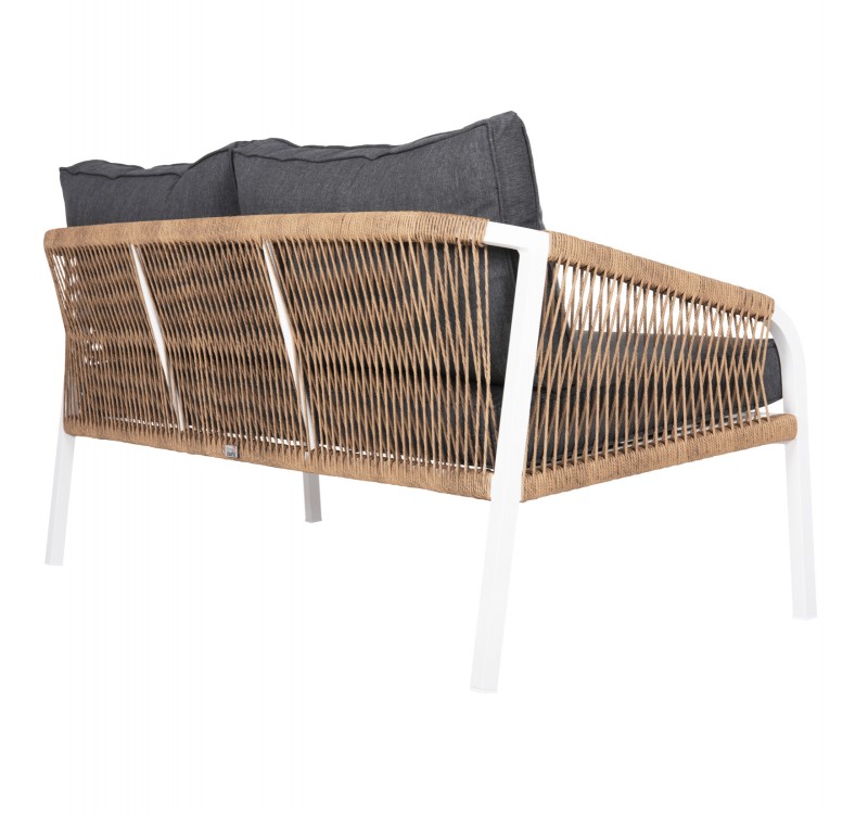 ΚΑΝΑΠΕΣ ΕΞ.ΧΩΡΟΥ 3ΘΕΣΙΟΣ MAERLY HM6055.01 ΑΛΟΥΜΙΝΙΟ ΛΕΥΚΟ-ΣΧΟΙΝΙ-ΑΝΘΡΑΚΙ ΜΑΞΙΛΑΡΙΑ