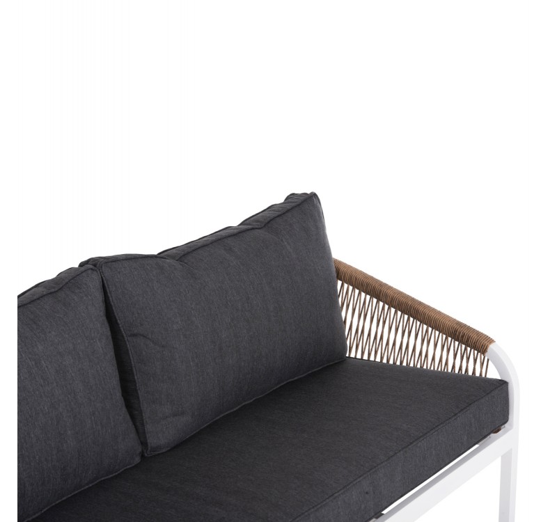 ΚΑΝΑΠΕΣ ΕΞ.ΧΩΡΟΥ 3ΘΕΣΙΟΣ MAERLY HM6055.01 ΑΛΟΥΜΙΝΙΟ ΛΕΥΚΟ-ΣΧΟΙΝΙ-ΑΝΘΡΑΚΙ ΜΑΞΙΛΑΡΙΑ