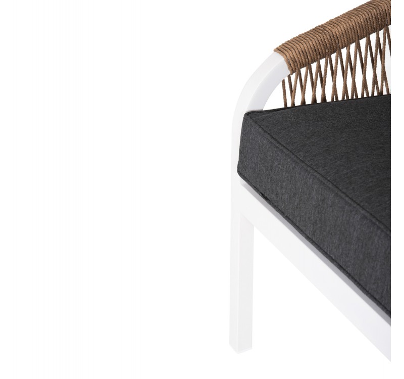 ΚΑΝΑΠΕΣ ΕΞ.ΧΩΡΟΥ 3ΘΕΣΙΟΣ MAERLY HM6055.01 ΑΛΟΥΜΙΝΙΟ ΛΕΥΚΟ-ΣΧΟΙΝΙ-ΑΝΘΡΑΚΙ ΜΑΞΙΛΑΡΙΑ