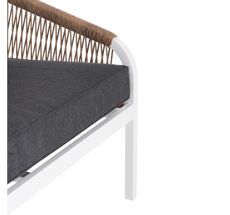 ΚΑΝΑΠΕΣ ΕΞ.ΧΩΡΟΥ 3ΘΕΣΙΟΣ MAERLY HM6055.01 ΑΛΟΥΜΙΝΙΟ ΛΕΥΚΟ-ΣΧΟΙΝΙ-ΑΝΘΡΑΚΙ ΜΑΞΙΛΑΡΙΑ