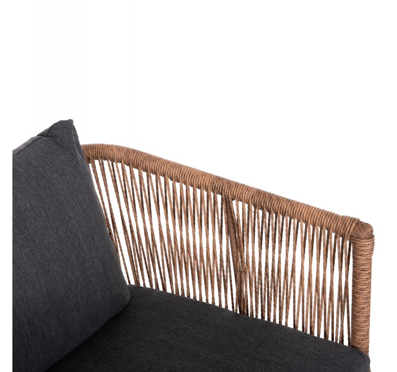 ΣΑΛΟΝΙ ΕΞ.ΧΩΡΟΥ 4ΤΜΧ FREJA HM6057.03 ΑΛΟΥΜ.ΑΝΘΡΑΚΙ-PE RATTAN ΜΠΕΖ-ΑΝΘΡΑΚΙ ΜΑΞΙΛΑΡΙΑ