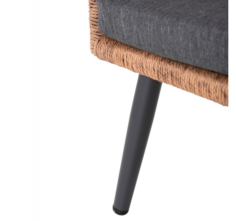 ΣΑΛΟΝΙ ΕΞ.ΧΩΡΟΥ 4ΤΜΧ FREJA HM6057.03 ΑΛΟΥΜ.ΑΝΘΡΑΚΙ-PE RATTAN ΜΠΕΖ-ΑΝΘΡΑΚΙ ΜΑΞΙΛΑΡΙΑ