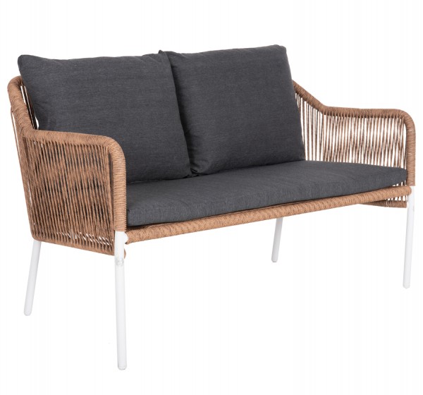 ΚΑΝΑΠΕΣ ΕΞ.ΧΩΡΟΥ BAFFIN HM6054.01 ΑΛΟΥΜΙΝΙΟ ΛΕΥΚΟ-ΣΥΝΘ.RATTAN ΜΠΕΖ-ΑΝΘΡΑΚΙ ΜΑΞΙΛΑΡΙΑ