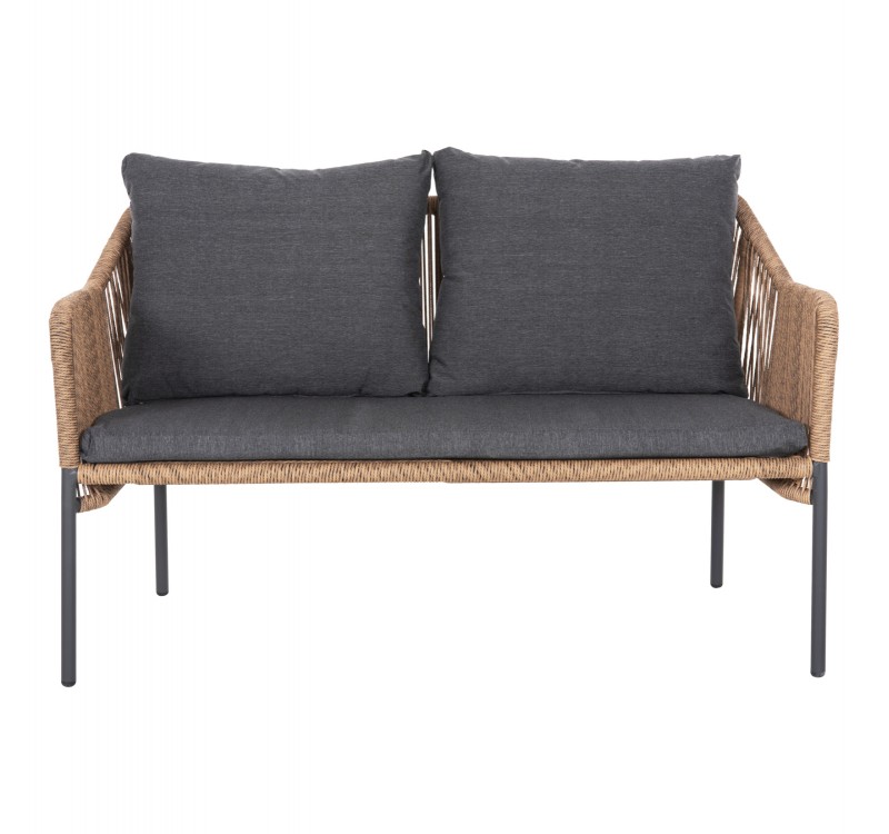 ΚΑΝΑΠΕΣ ΕΞ.ΧΩΡΟΥ BAFFIN HM6054.03 ΑΛΟΥΜ. ΑΝΘΡΑΚΙ-ΣΥΝΘ.RATTAN ΜΠΕΖ-ΑΝΘΡΑΚΙ ΜΑΞΙΛΑΡΙΑ