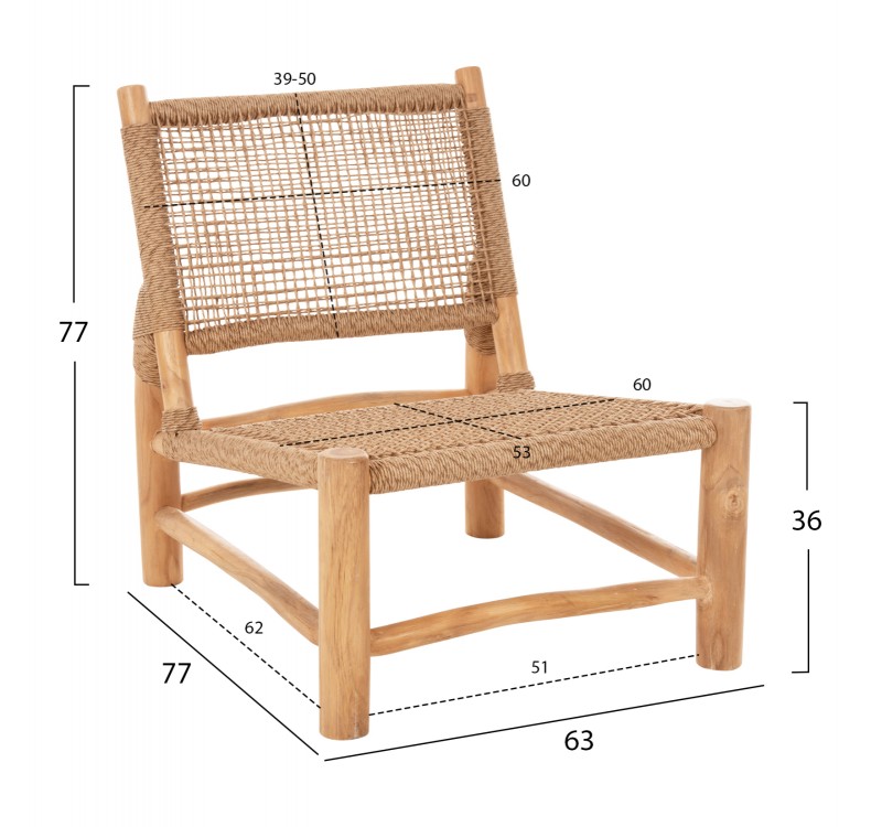 ΣΑΛΟΝΙ ΕΞΩΤ. ΧΩΡΟΥ 4ΤΜΧ LONDER HM11957 ΜΑΣΙΦ TEAK-ΣΥΝΘ.RATTAN-ΦΥΣΙΚΟ