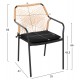 ΠΟΛΥΘΡΟΝΑ ΑΛΟΥΜΙΝΙΟΥ TROTTER HM5865.11 ΣΚΟΥΡΟΣ ΓΚΡΙ ΣΚΕΛΕΤΟΣ ΜΕ WICKER ΜΠΕΖ & ΜΑΥΡΟ ΜΑΞΙΛΑΡΙ