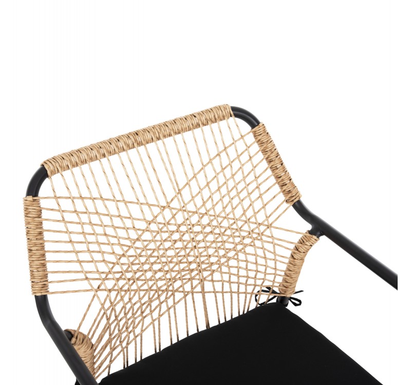 ΠΟΛΥΘΡΟΝΑ ΑΛΟΥΜΙΝΙΟΥ TROTTER HM5865.11 ΣΚΟΥΡΟΣ ΓΚΡΙ ΣΚΕΛΕΤΟΣ ΜΕ WICKER ΜΠΕΖ & ΜΑΥΡΟ ΜΑΞΙΛΑΡΙ