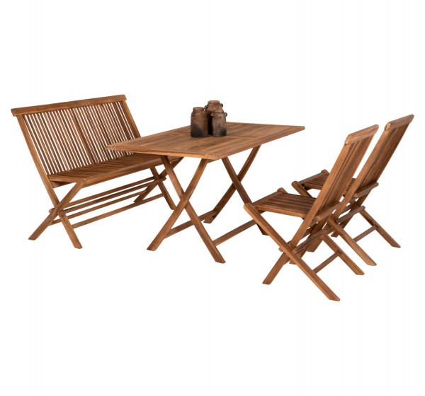 ΣΕΤ ΤΡΑΠΕΖΑΡΙΑΣ ΕΞΩΤ. ΧΩΡΟΥ 4ΤΜΧ KENDALL HM11953 ΜΑΣΙΦ ΞΥΛΟ TEAK ΦΥΣΙΚΟ