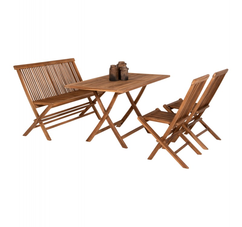 ΣΕΤ ΤΡΑΠΕΖΑΡΙΑΣ ΕΞΩΤ. ΧΩΡΟΥ 4ΤΜΧ KENDALL HM11953 ΜΑΣΙΦ ΞΥΛΟ TEAK ΦΥΣΙΚΟ