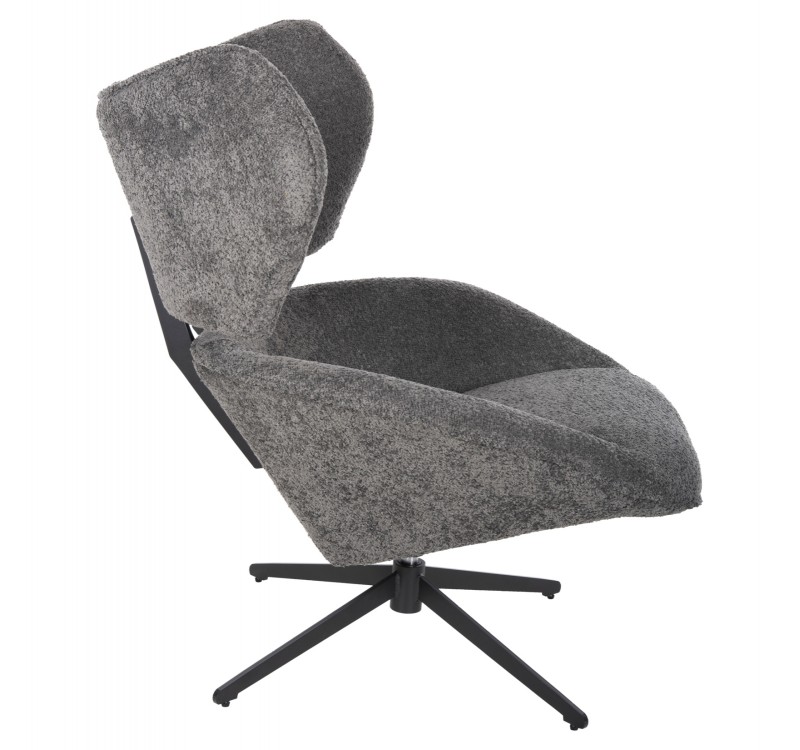 ΠΟΛΥΘΡΟΝΑ ΠΕΡΙΣΤΡΕΦΟΜΕΝΗ BRYLL HM9597.01 ΓΚΡΙ ΜΠΟΥΚΛΕ-ΜΑΥΡΗ ΒΑΣΗ 86x90x97Υεκ.