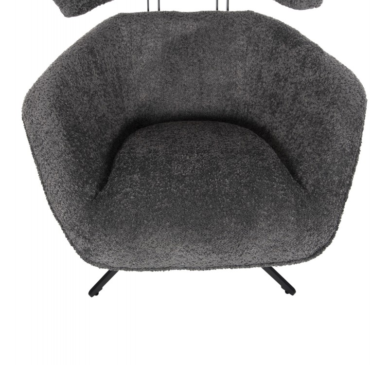 ΠΟΛΥΘΡΟΝΑ ΠΕΡΙΣΤΡΕΦΟΜΕΝΗ BRYLL HM9597.01 ΓΚΡΙ ΜΠΟΥΚΛΕ-ΜΑΥΡΗ ΒΑΣΗ 86x90x97Υεκ.