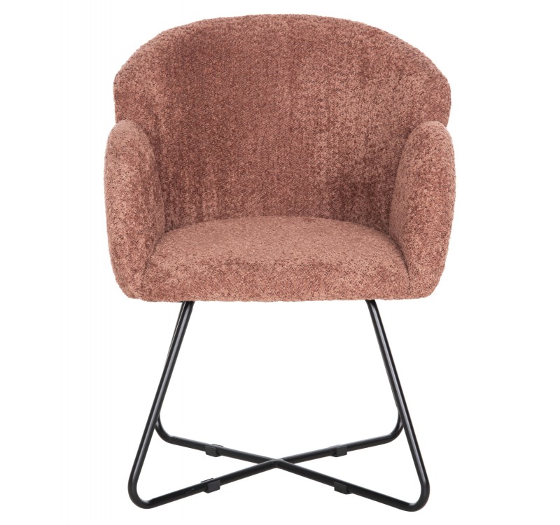 ΠΟΛΥΘΡΟΝΑ HARNIS HM9603.02 ΡΟΖ ΜΠΟΥΚΛΕ-ΜΑΥΡΑ ΜΕΤΑΛ.ΠΟΔΙΑ ΧΙΑΣΤΙ 59,5x64x77Υεκ