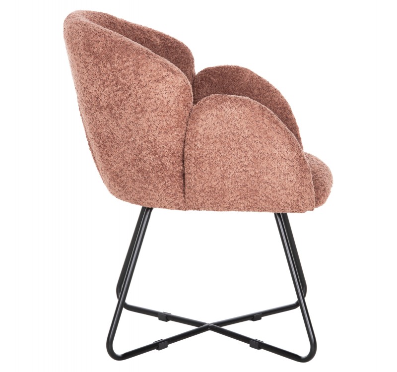 ΠΟΛΥΘΡΟΝΑ HARNIS HM9603.02 ΡΟΖ ΜΠΟΥΚΛΕ-ΜΑΥΡΑ ΜΕΤΑΛ.ΠΟΔΙΑ ΧΙΑΣΤΙ 59,5x64x77Υεκ