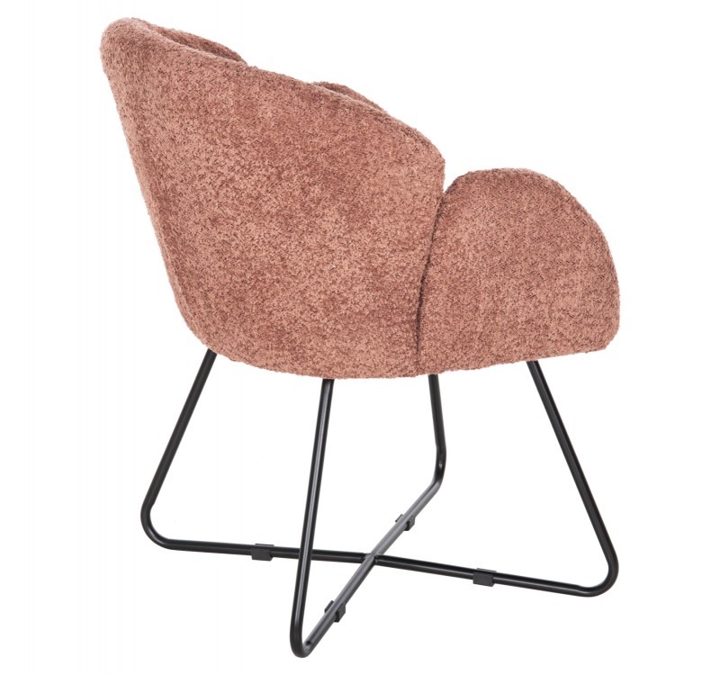 ΠΟΛΥΘΡΟΝΑ HARNIS HM9603.02 ΡΟΖ ΜΠΟΥΚΛΕ-ΜΑΥΡΑ ΜΕΤΑΛ.ΠΟΔΙΑ ΧΙΑΣΤΙ 59,5x64x77Υεκ