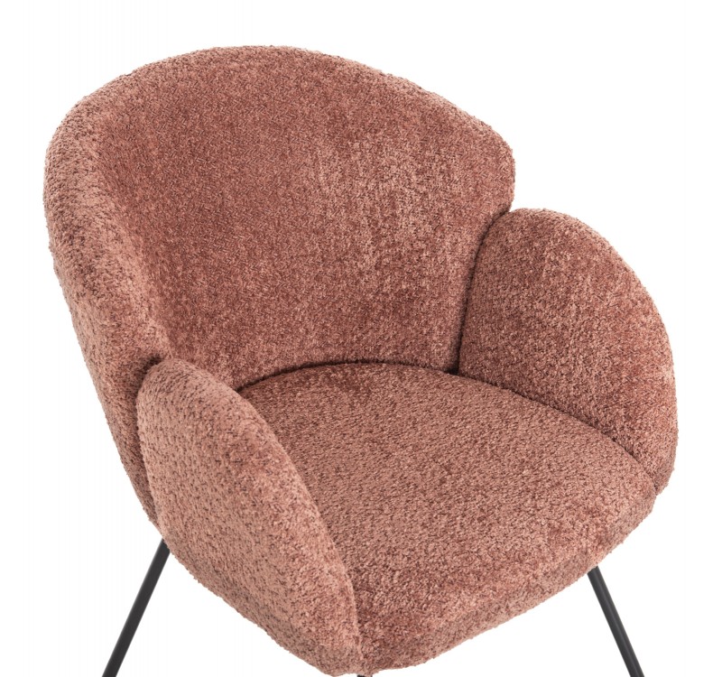 ΠΟΛΥΘΡΟΝΑ HARNIS HM9603.02 ΡΟΖ ΜΠΟΥΚΛΕ-ΜΑΥΡΑ ΜΕΤΑΛ.ΠΟΔΙΑ ΧΙΑΣΤΙ 59,5x64x77Υεκ