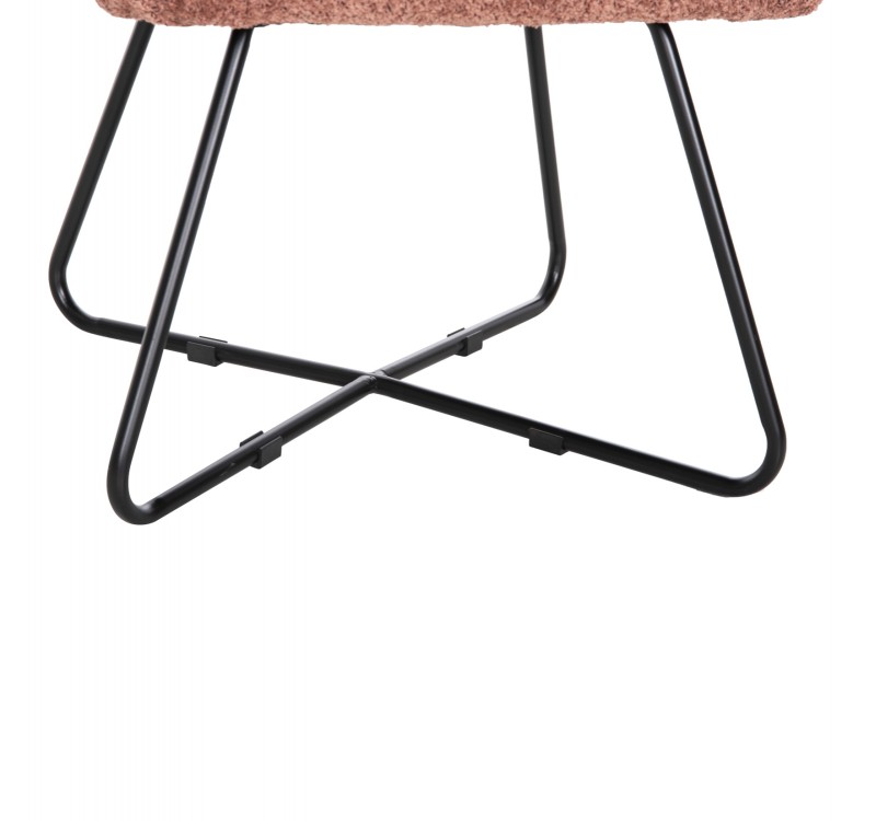 ΠΟΛΥΘΡΟΝΑ HARNIS HM9603.02 ΡΟΖ ΜΠΟΥΚΛΕ-ΜΑΥΡΑ ΜΕΤΑΛ.ΠΟΔΙΑ ΧΙΑΣΤΙ 59,5x64x77Υεκ