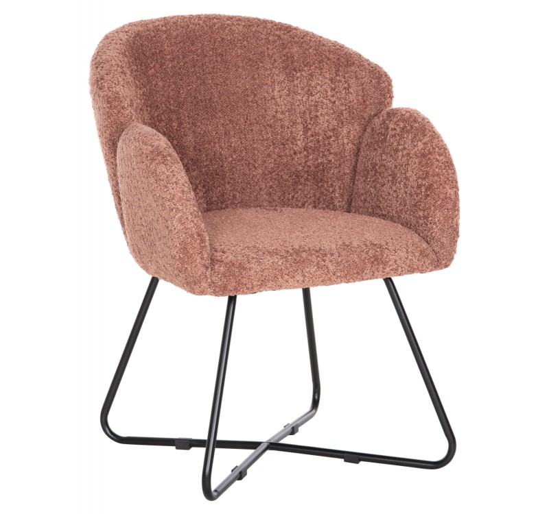 ΠΟΛΥΘΡΟΝΑ HARNIS HM9603.02 ΡΟΖ ΜΠΟΥΚΛΕ-ΜΑΥΡΑ ΜΕΤΑΛ.ΠΟΔΙΑ ΧΙΑΣΤΙ 59,5x64x77Υεκ