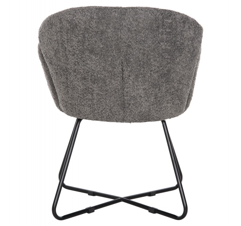 ΠΟΛΥΘΡΟΝΑ HARNIS HM9603.01 ΓΚΡΙ ΜΠΟΥΚΛΕ-ΜΑΥΡΑ ΜΕΤΑΛ.ΠΟΔΙΑ ΧΙΑΣΤΙ 59,5x64x77Υεκ