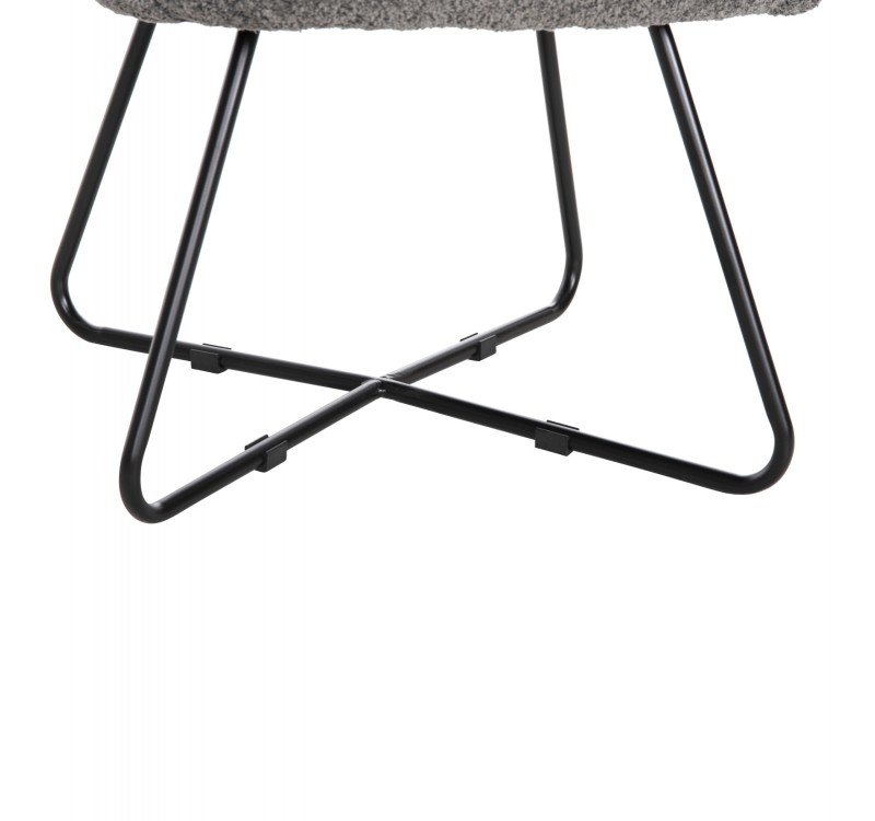 ΠΟΛΥΘΡΟΝΑ HARNIS HM9603.01 ΓΚΡΙ ΜΠΟΥΚΛΕ-ΜΑΥΡΑ ΜΕΤΑΛ.ΠΟΔΙΑ ΧΙΑΣΤΙ 59,5x64x77Υεκ