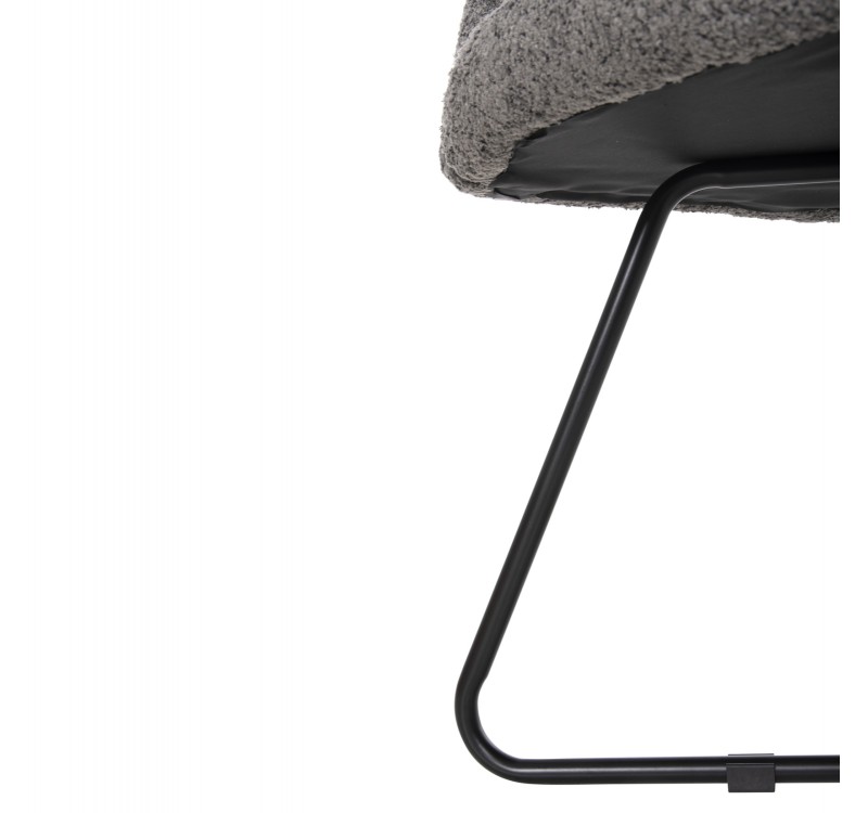 ΠΟΛΥΘΡΟΝΑ HARNIS HM9603.01 ΓΚΡΙ ΜΠΟΥΚΛΕ-ΜΑΥΡΑ ΜΕΤΑΛ.ΠΟΔΙΑ ΧΙΑΣΤΙ 59,5x64x77Υεκ