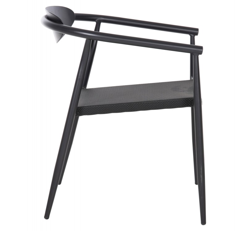 ΠΟΛΥΘΡΟΝΑ SERLY HM6052.02 ΑΛΟΥΜΙΝΙΟ ΜΑΥΡΟ-TEXTILENE ΜΑΥΡΟ 56x61x74,5Yεκ