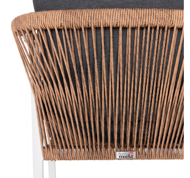 ΠΟΛΥΘΡΟΝΑ MAERLY HM6051.01 ΛΕΥΚΟ ΑΛΟΥΜΙΝΙΟ-ΑΝΟΙΧΤΟ ΚΑΦΕ P.E.RATTAN-ΜΑΞΙΛΑΡΙΑ 55,5x62,5x76,5-85 εκ.