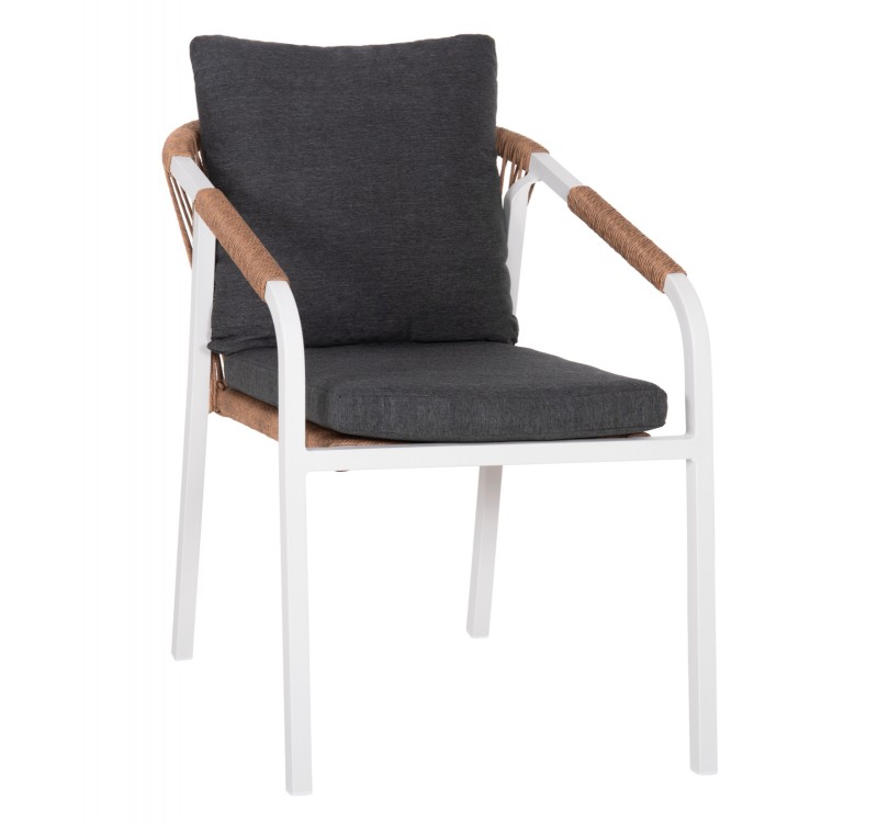 ΠΟΛΥΘΡΟΝΑ MAERLY HM6051.01 ΛΕΥΚΟ ΑΛΟΥΜΙΝΙΟ-ΑΝΟΙΧΤΟ ΚΑΦΕ P.E.RATTAN-ΜΑΞΙΛΑΡΙΑ 55,5x62,5x76,5-85 εκ.