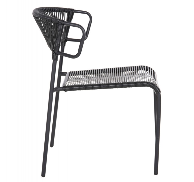 ΚΑΡΕΚΛΑ SUKI HM6053.02 ΜΕΤΑΛΛO KAI ΣΥΝΘΕΤΙΚΟ RATTAN ΣΕ ΜΑΥΡΟ 54x62x80Υεκ