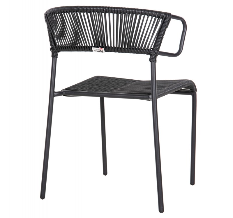 ΚΑΡΕΚΛΑ SUKI HM6053.02 ΜΕΤΑΛΛO KAI ΣΥΝΘΕΤΙΚΟ RATTAN ΣΕ ΜΑΥΡΟ 54x62x80Υεκ