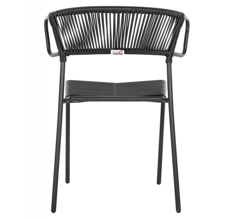 ΚΑΡΕΚΛΑ SUKI HM6053.02 ΜΕΤΑΛΛO KAI ΣΥΝΘΕΤΙΚΟ RATTAN ΣΕ ΜΑΥΡΟ 54x62x80Υεκ