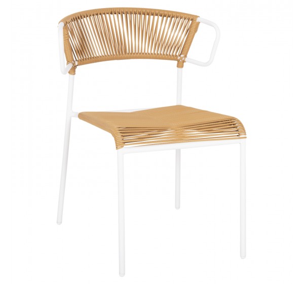 ΚΑΡΕΚΛΑ SUKI HM6053.01 ΜΕΤΑΛΛO ΛΕΥΚΟ KAI ΣΥΝΘ. RATTAN ΣΕ ΦΥΣΙΚΟ 54x62x80Υεκ