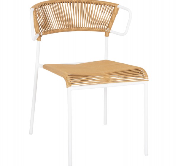 ΚΑΡΕΚΛΑ SUKI HM6053.01 ΜΕΤΑΛΛO ΛΕΥΚΟ KAI ΣΥΝΘ. RATTAN ΣΕ ΦΥΣΙΚΟ 54x62x80Υεκ