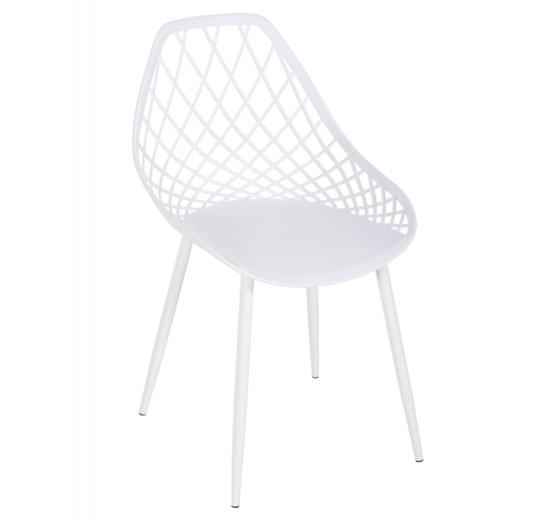 ΚΑΡΕΚΛΑ ΠΟΛΥΠΡΟΠΥΛΕΝΙΟΥ LIO ΛΕΥΚΗ ΜΕ ΛΕΥΚΑ ΜΕΤΑΛΛΙΚΑ ΠΟΔΙΑ HM9524.11 52x53x82Υεκ.