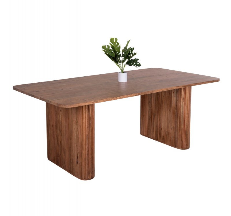 ΤΡΑΠΕΖΙ ΤΡΑΠΕΖΑΡΙΑΣ GROOT HM9683 ΜΑΣΙΦ ΞΥΛΟ ΑΚΑΚΙΑΣ ΣΕ ΦΥΣΙΚΟ 200,5x100x72Yεκ.