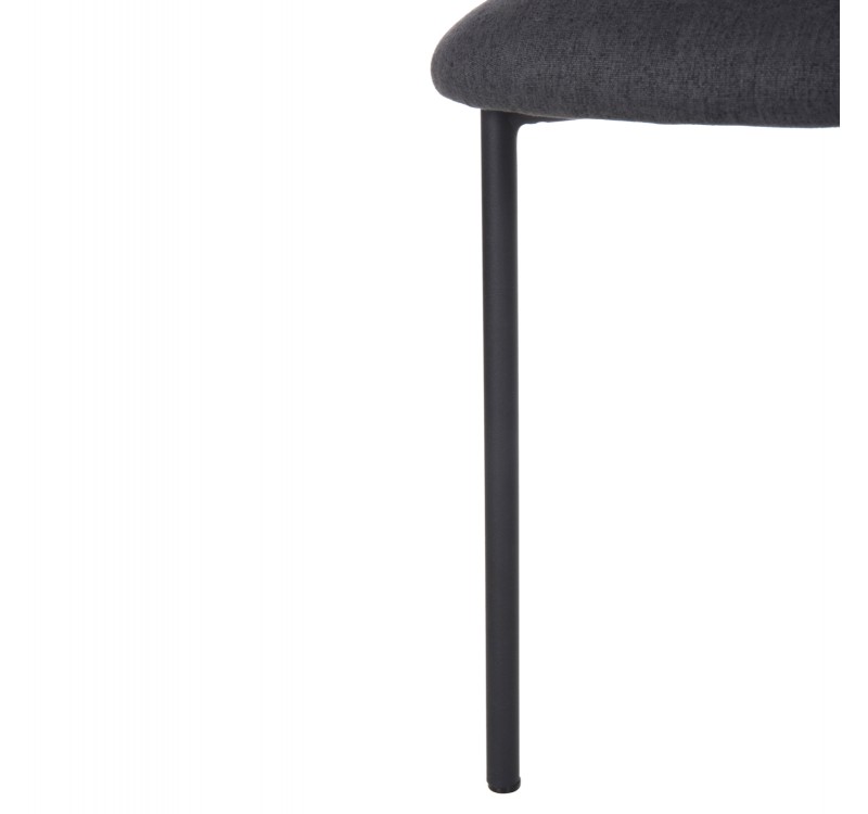 ΚΑΡΕΚΛΑ ISIAH HM9615.01 ΓΚΡΙ ΥΦΑΣΜΑ-ΜΑΥΡΑ ΜΕΤΑΛΛΙΚΑ ΠΟΔΙΑ 56x56x76Υ εκ.