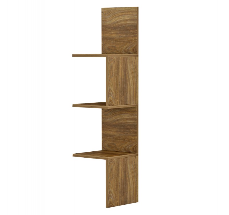 ΕΠΙΤΟΙΧΙΑ ΓΩΝΙΑΚΗ ΡΑΦΙΕΡΑ ILLUSION HM8935.11 ΜΕΛΑΜΙΝΗ ΣΕ ΣΚΟΥΡΟ ΦΥΣΙΚΟ 25x25x105,4Υεκ.
