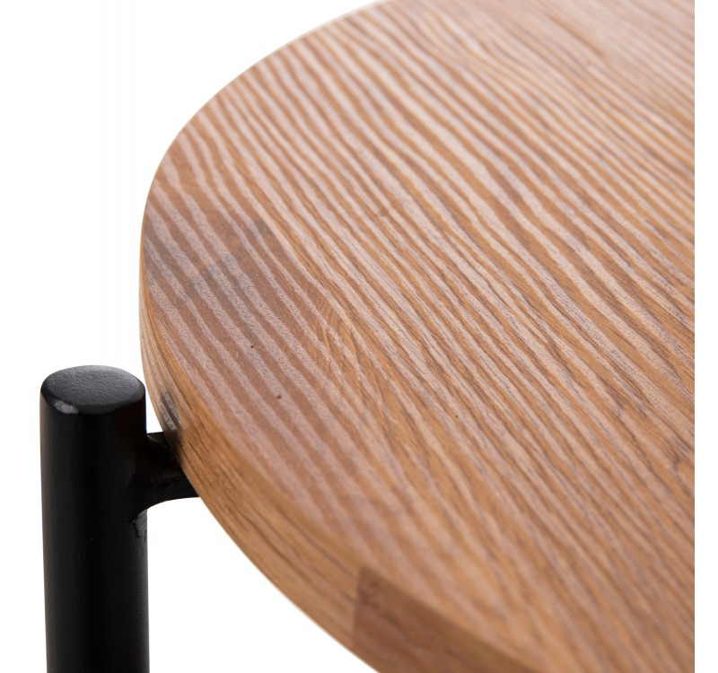 ΒΟΗΘΗΤΙΚΟ ΤΡΑΠΕΖΙ SYLO HM9618.01 MDF ΣΕ ΦΥΣΙΚΟ-ΜΑΥΡΟ ΜΕΤΑΛΛΟ Φ44x66Υεκ.