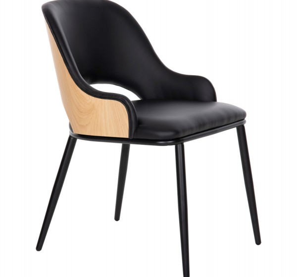 ΚΑΡΕΚΛΑ DELF HM9617.01 PU ΜΑΥΡΟ-ΜΑΥΡΑ ΜΕΤΑΛ. ΠΟΔΙΑ-ΞΥΛΙΝΗ ΠΛΑΤΗ ΦΥΣΙΚΟ 48x55x76Υεκ.