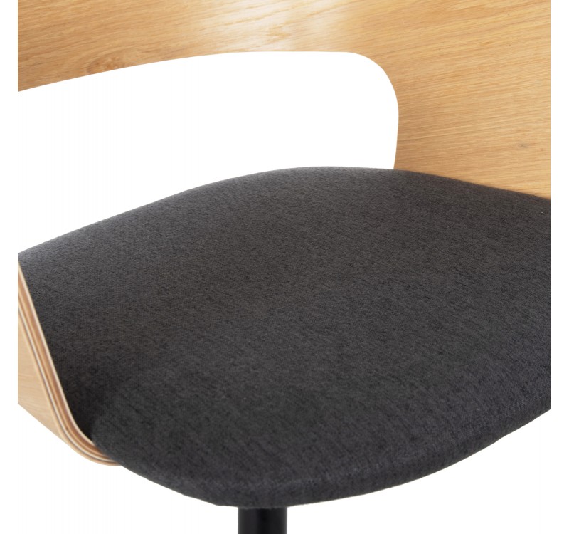 ΚΑΡΕΚΛΑ VELP HM9616.02 ΞΥΛΟ ΣΕ ΦΥΣΙΚΟ-ΓΚΡΙ ΥΦΑΣΜΑ-ΜΑΥΡΑ ΜΕΤΑΛ. ΠΟΔΙΑ 55,5x50x79Υεκ.