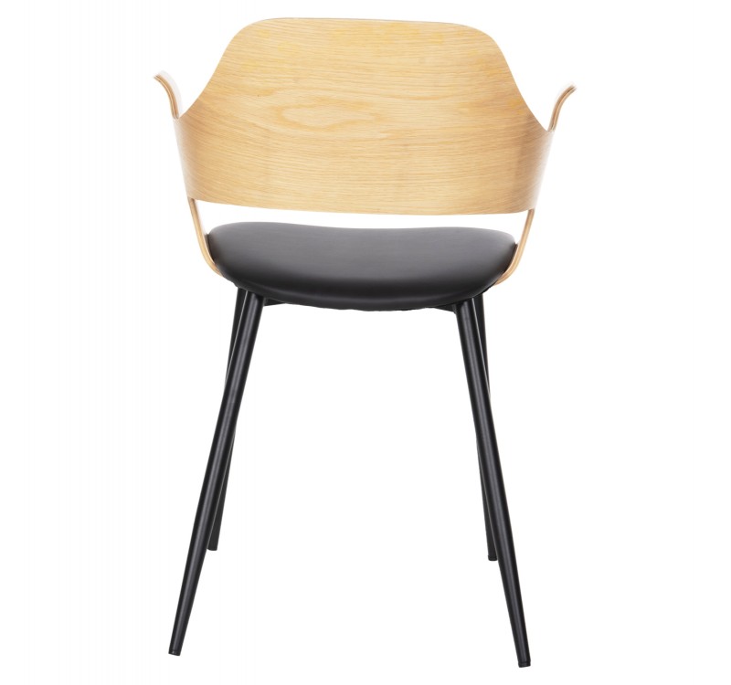 ΚΑΡΕΚΛΑ VELP HM9616.01 ΞΥΛΟ ΣΕ ΦΥΣΙΚΟ-ΜΑΥΡΟ PU-ΜΑΥΡΑ ΜΕΤΑΛ. ΠΟΔΙΑ 55,5x50x79Υεκ.