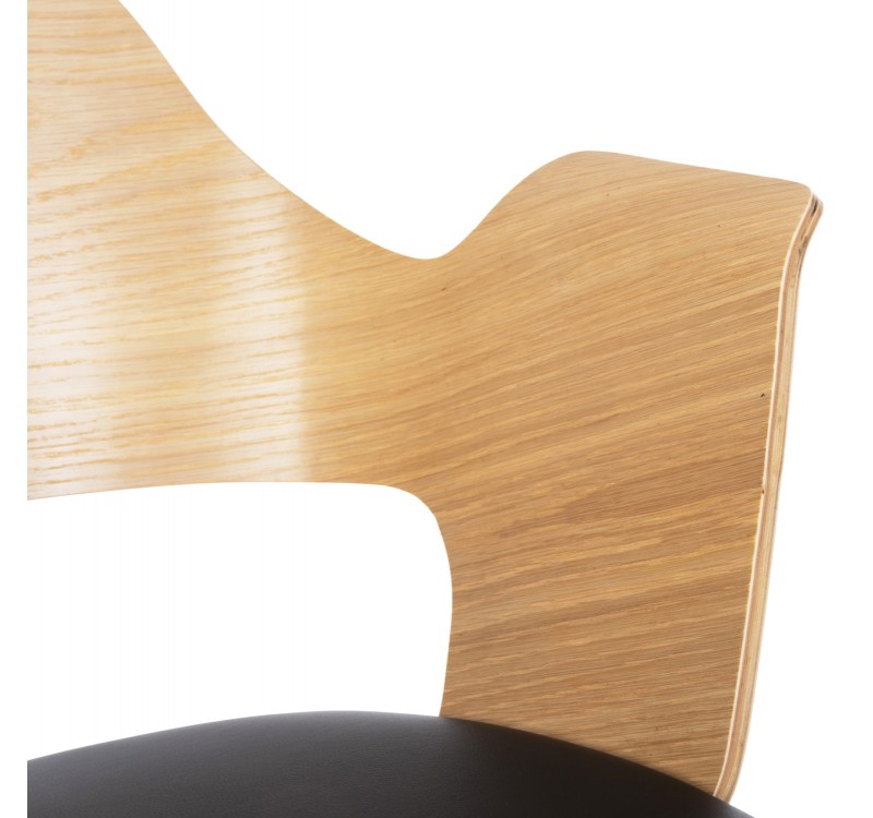 ΚΑΡΕΚΛΑ VELP HM9616.01 ΞΥΛΟ ΣΕ ΦΥΣΙΚΟ-ΜΑΥΡΟ PU-ΜΑΥΡΑ ΜΕΤΑΛ. ΠΟΔΙΑ 55,5x50x79Υεκ.